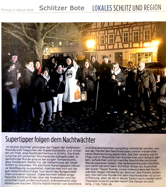 Schlitzer Bote, 03.02.20 - Supertipper - Apfelweinfreunde